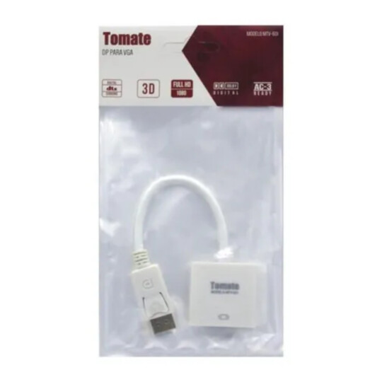 Adaptador Conversor Displayport para VGA Fêmea TOMATE - MTV-601