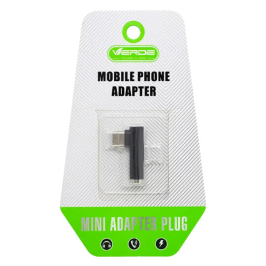 Adaptador Type C para Fone de Ouvido P2 3,5mm Verde - ZJT-T-01