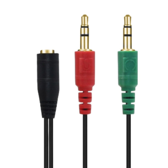 Adaptador P3 Fêmea Para 2 Jacks P2 Macho Preto Exbom 02237 - MAX-0302F
