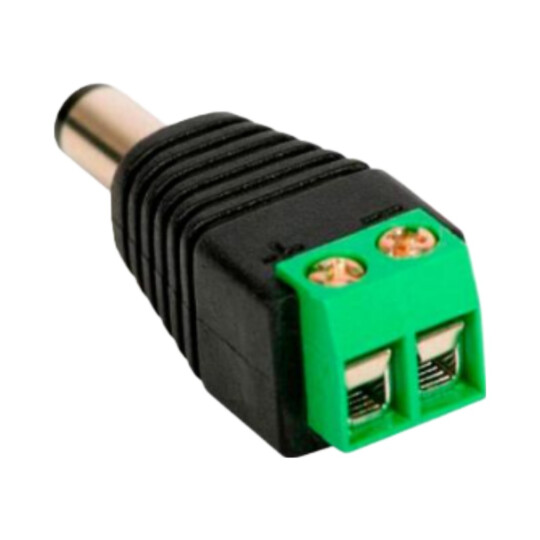 Conector P4 Macho CFTV Borne 2 Vias Verde - ZJT-01
