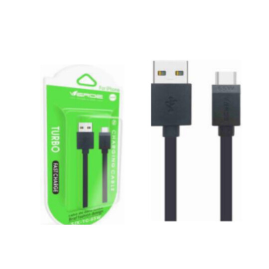 Cabo Type C de Dados 65W USB Turbo Verde - SJX-TC-65W
