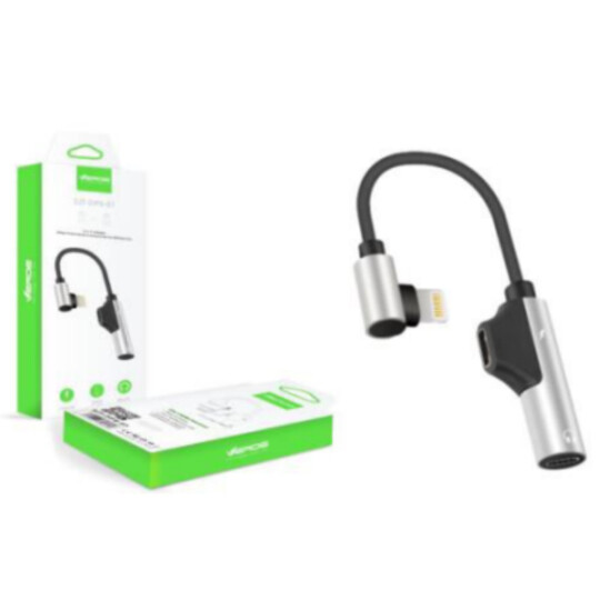 Adaptador Lightining IOS 2 em 1 para Fone e Carregador Verde - ZJT-2IP8-07