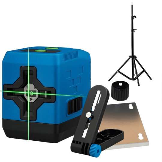 Nível Laser Autonivelante 2 Linhas em Cruz 20m + Tripé 2,1m