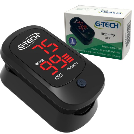 Oxímetro G-Tech LED 2 Digital SpO2 Frequência Cardíaca