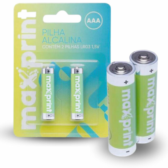 Pilha AAA Alcalina Palito 1.5 V C/2 MAXPRINT - 756358