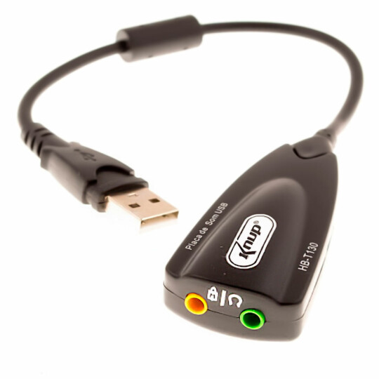 Placa de Som 7.1 Adaptador Usb Knup - HB-T130