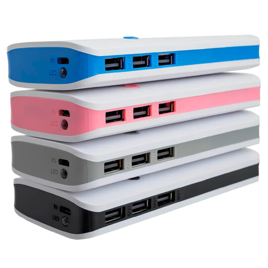 Carregador Portátil Power Bank 10.000 mah com 3 Portas USB INOVA - MU-1019