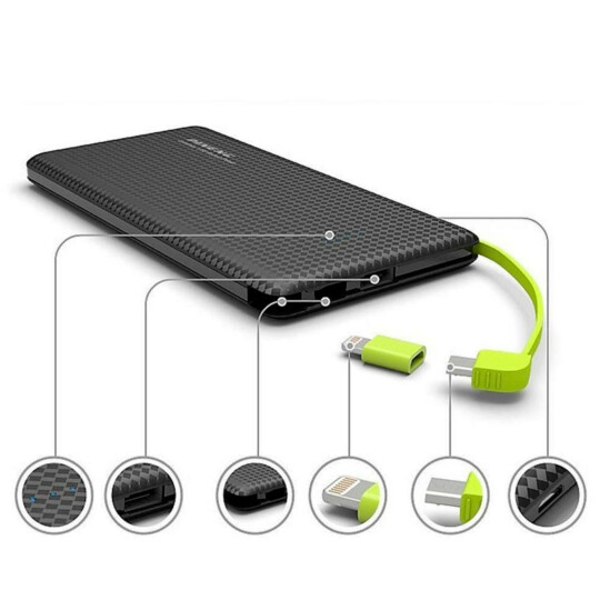 Carregador Portatil Power Bank 10000 mAh PINENG Cabo V8 Lightning - PN-951
