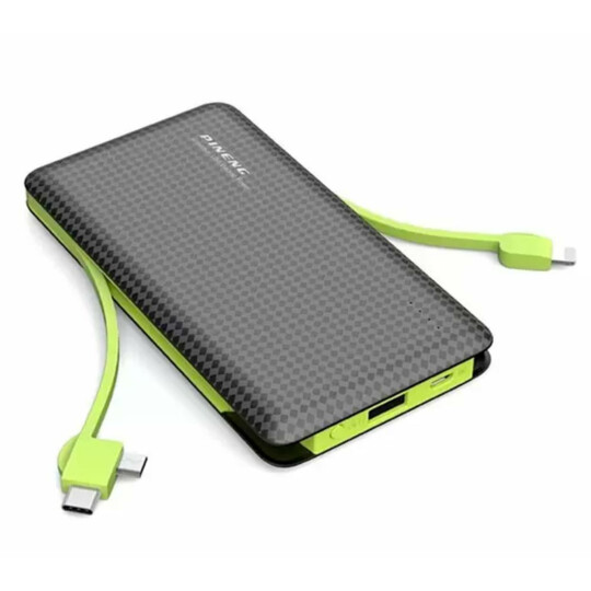 Carregador Portatil Power Bank 10000 mAh PINENG Cabo Tipo C Lightning V8 - PN-956