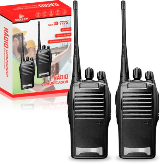 Radio Comunicador Walkie-Talkie 16 Canais GRASEP - 3D 777S