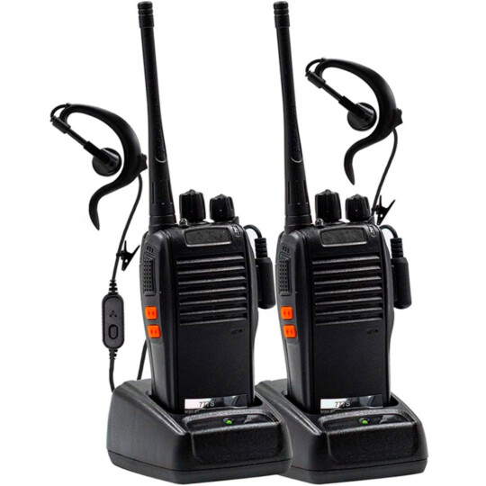 Rádio Comunicador Walkie Talkie Kit 2 Unidades VHF UHF - UV-777S