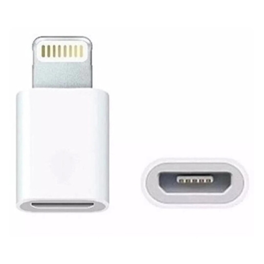 Adaptador Lightning IOS Macho para Micro USB V8 Fêmea Verde - ZJT-IP8-V8/B