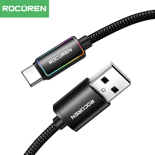 Cabo USB-C Rocoren Micai Series USB A para USB-C 3A 1m - RCXCAT-MC01