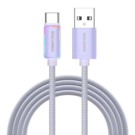 Cabo Tipo C Turbo 3A Rocoren Micai Series RGB USB 1M - RCXCAT-MC05