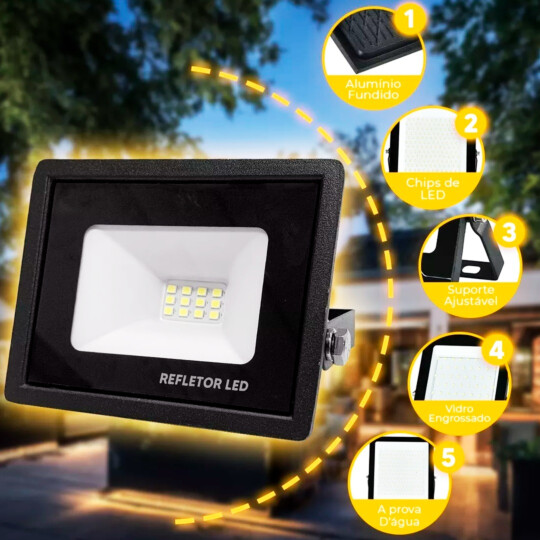 Refletor LED 20W IP66 Bivolt 110-220V INOVA - KV-457