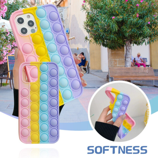 Capa para Iphone 12 Pro Anti Stress Silicone Flexível Pop It - 12PRO