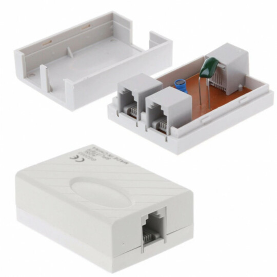 Filtro de Linha ADSL RJ11 c/ 1 saída LE Xtrad - XT-2033