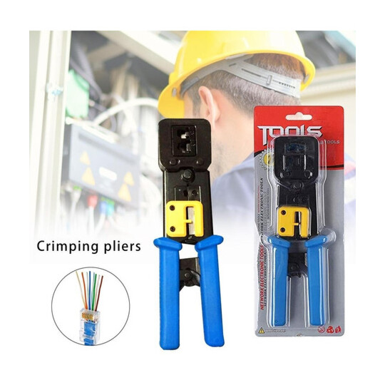 Alicate de Crimpar RJ45 e RJ12 6P e 8P para Conectores de Rede Convencional e Vazado 03365 - FRM-ACN205