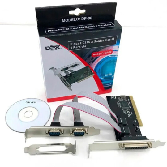 Placa PCI com 2 portas Serial e 1 Paralela DEX - DP-06