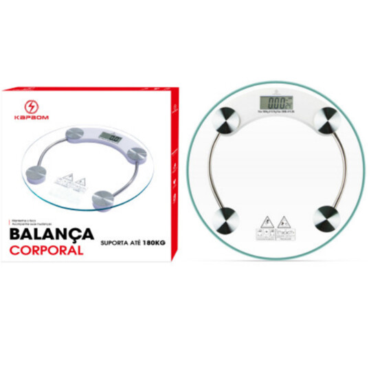 Balança Digital Corporal até 180 Kg Kapbom - KAP-B113