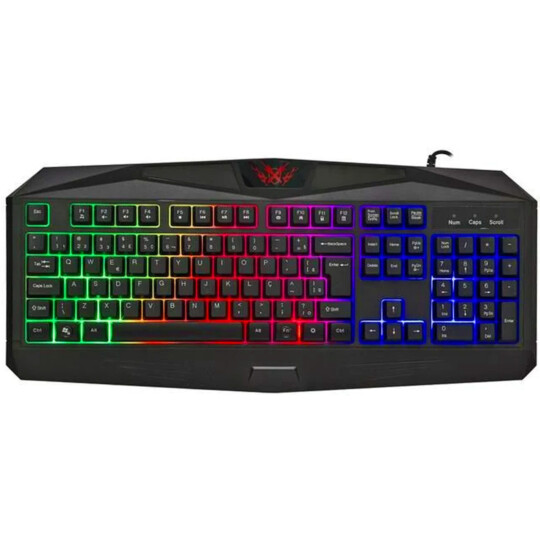 Teclado Gamer com Led Anti-ghosting RGB Colors Usb Knup - KP-2036