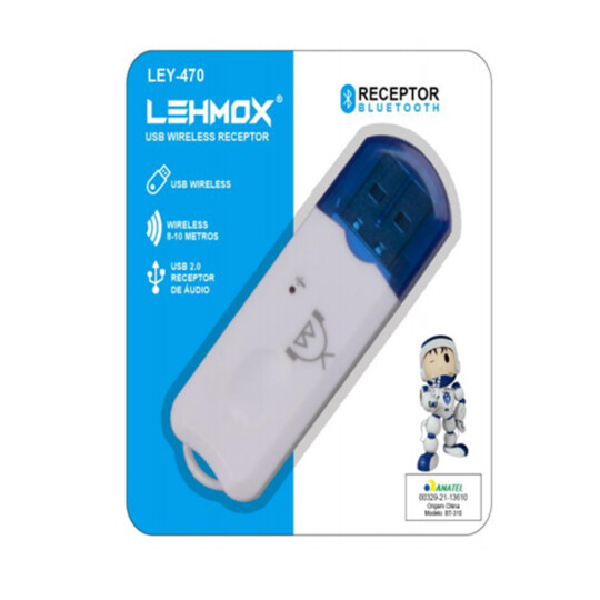 Adaptador Receptor Bluetooth Usb Dongle Receptor de Áudio - LEY-470