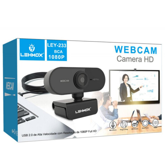 Webcam Full Hd 1080p Usb Câmera Stream de Alta Resolução e Microfone - LEY-233