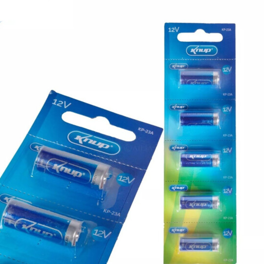 Cartela de Pilhas Bateria Alcalina 12v 23a Fina Cartela Com 5 Unidades Knup - KP-23A