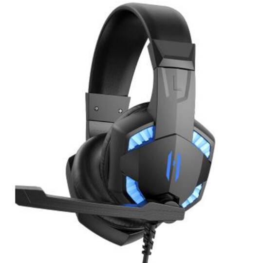 Headset Gamer com Microfone e iluminação Led Azul Lehmox - GT-F6