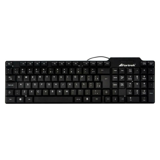 Teclado Fortrek Standard Usb ABNT2 Preto - SKL-106