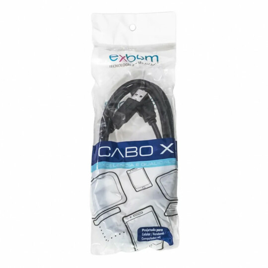 Cabo Usb para Usb 2.0 2 Metros Exbom - CBX-U2AMAM20