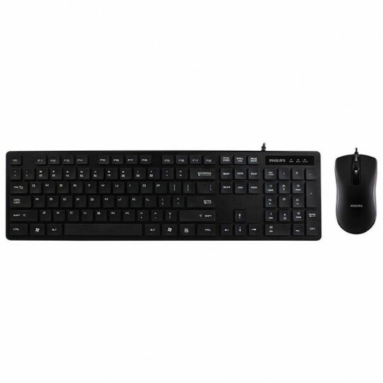 Teclado e Mouse 1000Dpi Usb 2.0 Com fio Philips - C201/SPT6201B