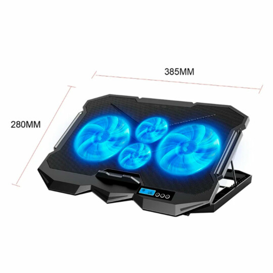 Suporte de Notebook Gamer Base com 4 Coolers 2 Usb Led Azul - DELTA-B1142