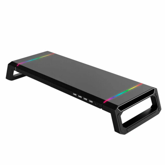 Suporte para Monitor Base Gamer com 4 USB e Led RGB - DELTA-B104