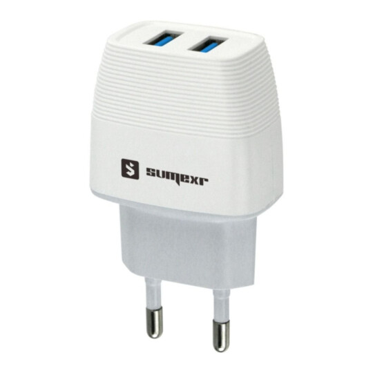 Kit Carregador 3.4A 2 Entradas Usb + Cabo Micro Usb 1m SUMEXR - SX-F15-V8