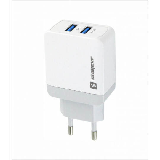 Carregador com 2 Entradas Usb 3.4A com Cabo para Type C e Estojo Sumexr - SX-18-C