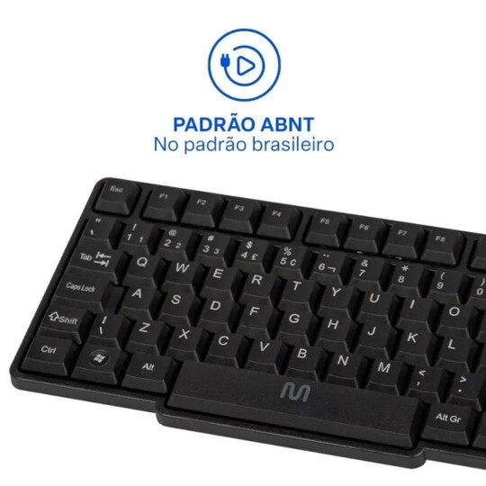 Teclado Multilaser Slim Usb Preto - TC213
