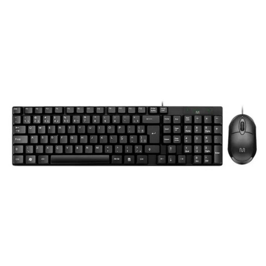 Kit Teclado e Mouse c/ Fio Usb Cabo 1.2m 1200dpi Chocolate Multilaser - TC309