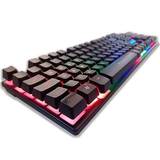 Teclado Com fio Usb Padrão ABNT2 Iluminado Led RGB - KA-653