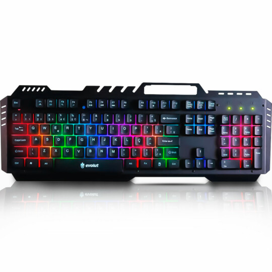 Teclado Gamer KAOS com Led RGB ABNT2 Usb EVOLUT - EG210