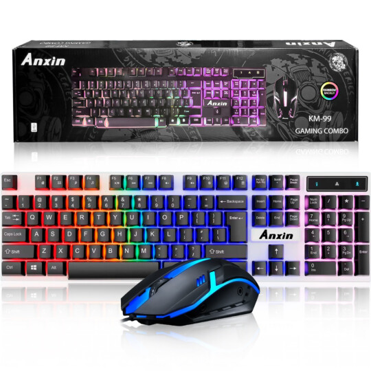 Kit Teclado e Mouse Gamer USB com Iluminação Led RGB - KM99