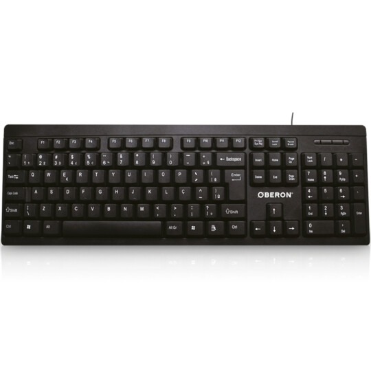 Teclado USB para Computador Padrão ABNT2 Preto OBERON - OR-TE101