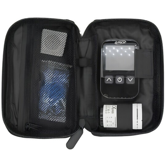 Aparelho De Medir Glicose Gtech Lite Caneta Agulhas Tiras