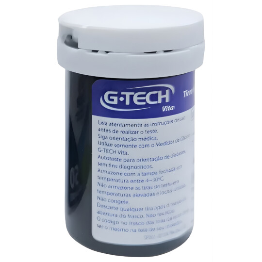 Tiras Reagentes para Teste de Glicemia TTVT50 com 50 unidades G-Tech Vita