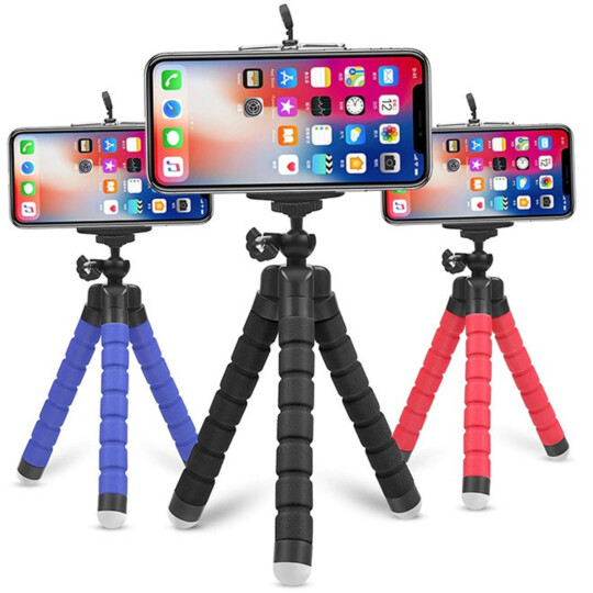 Mini Tripe Flexivel para Camera e Celular Emborrachado 360 - BA-1028