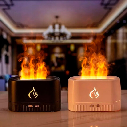 Umidificador de Ar e Ambiente Difusor de Aromas Efeito Fogueira KNUP - KP-UM607
