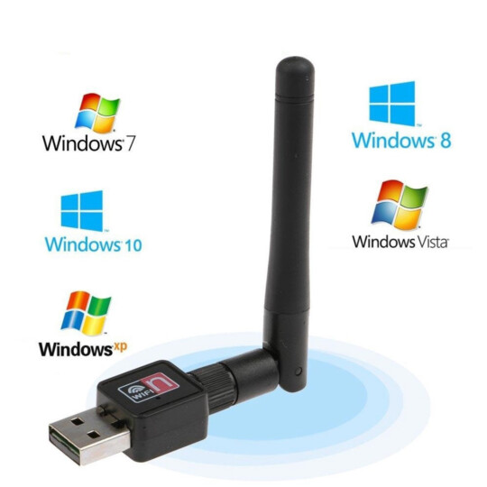 Adaptador Usb Wifi Com Antena Removivel Longa 150mbps 5dbi Exbom - Uw02-5db - 02776