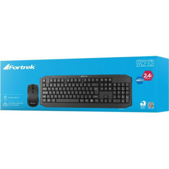 Kit Teclado e Mouse sem Fio Fortrek Wireless ABNT2 Preto - WCF101