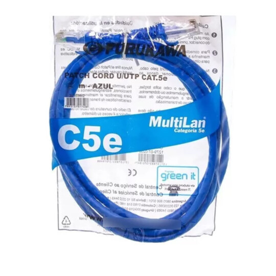 Cabo de Rede Furukawa 3 metros c/ Anatel- CAT5E 