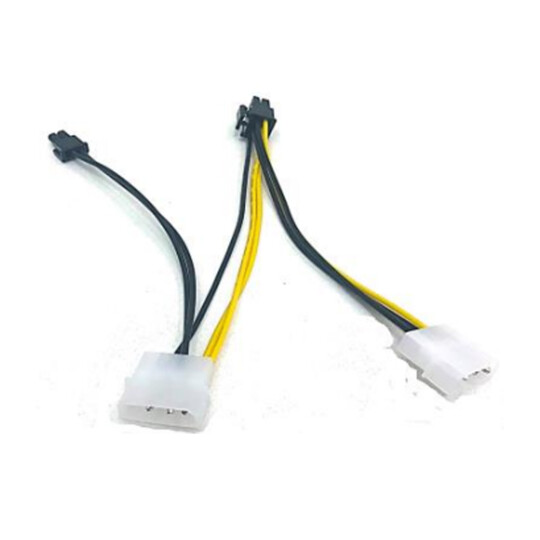 Cabo Adaptador PCI-e 8 pinos (6+2) para 2x Sata Molex Placa De Vídeo 18cm - CM-12
